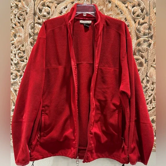 Colorado Clothing Dark Red Fleece Full Zip-Up Jacket- size L - Picture 2 of 7